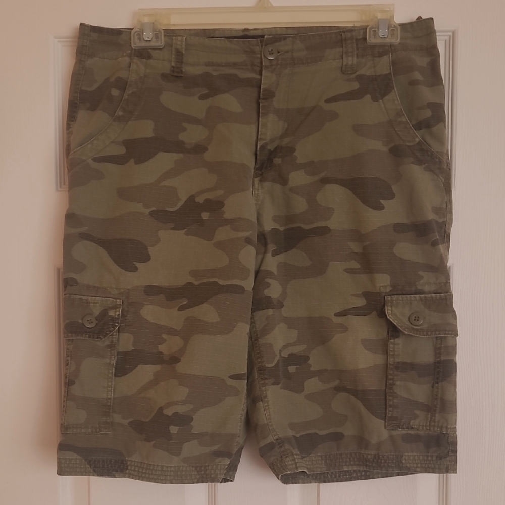 i Jeans Camouflage Cargo Shorts